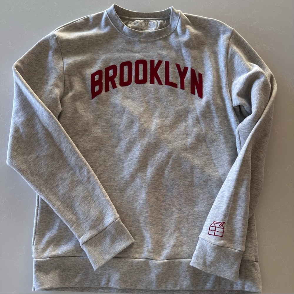 Brooklyn Sweatshirt w/ Red Velvet Letters by Skool Milk